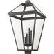 Talbot 4 Light 33.75 inch Oil Rubbed Bronze Outdoor Post Mount Fixture