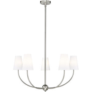 Shannon 5 Light 32 inch Brushed Nickel Chandelier Ceiling Light