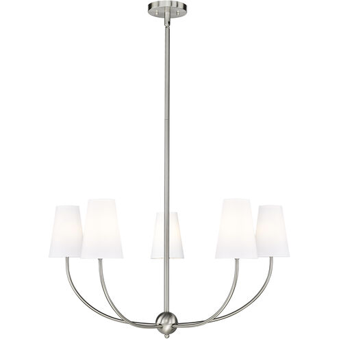 Shannon 5 Light 32 inch Brushed Nickel Chandelier Ceiling Light