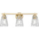 Andree Vanity Wall Light in Modern Gold