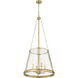 Prescott 4 Light 18 inch Rubbed Brass Pendant Ceiling Light in Rubbed Bronze
