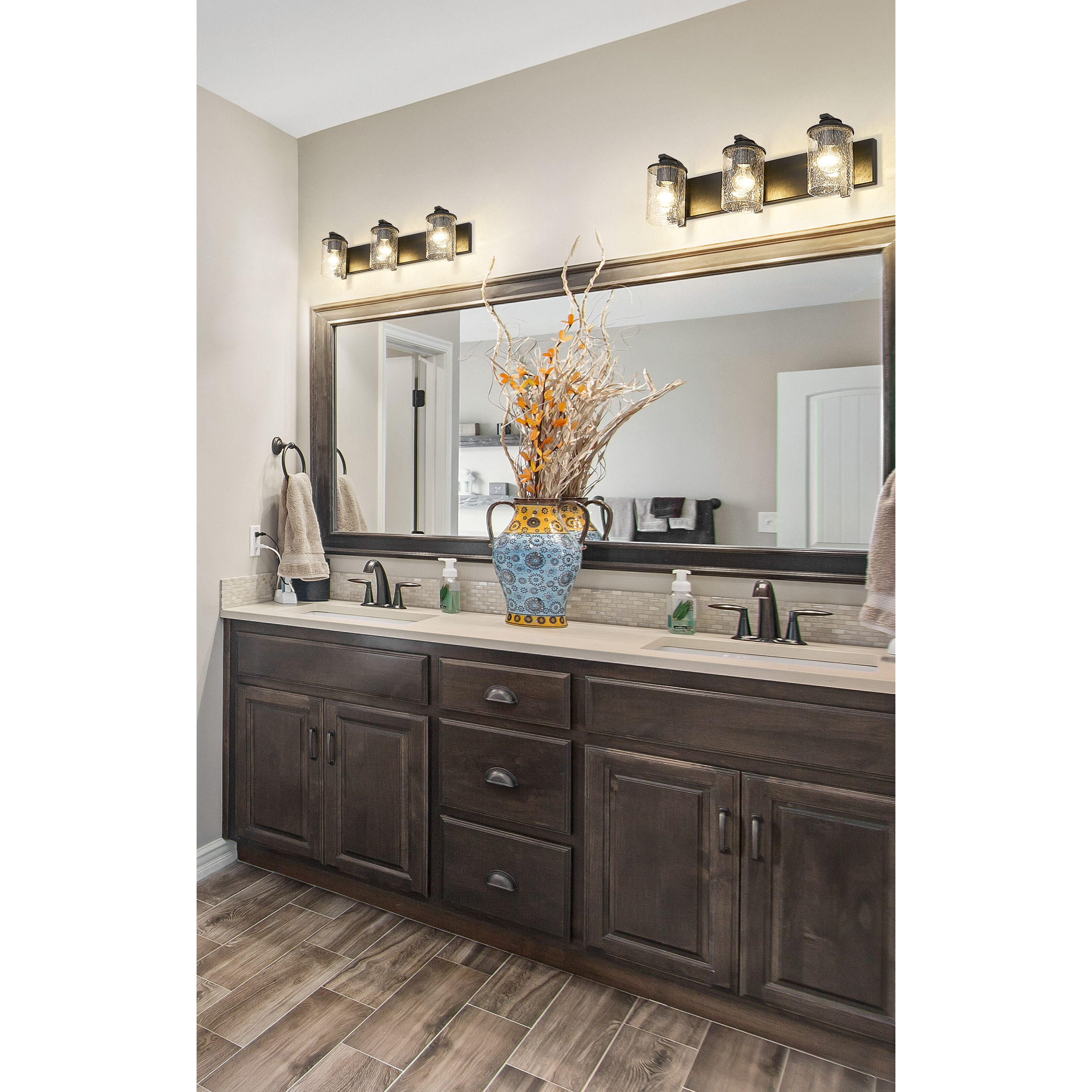 Beckett 3 Light 23 inch Matte Black Vanity Wall Light