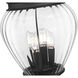 Davina 3 Light 114.25 inch Black Outdoor Post Mounted Fixture in G9