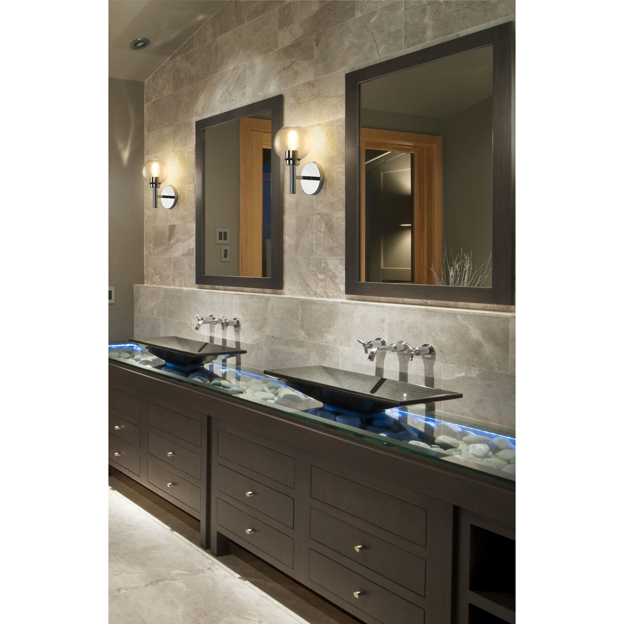 Sutton 1 Light 6 inch Chrome Wall Sconce Wall Light