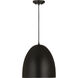 Z-Studio 3 Light 19 inch Satin Black Pendant Ceiling Light in Matte Black