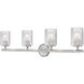 Dover Street 4 Light 33 inch Brushed Nickel Vanity Wall Light