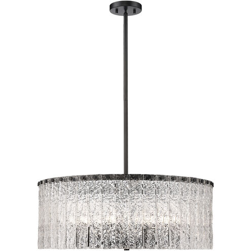 Glacier 10 Light 26.75 inch Matte Black Chandelier Ceiling Light