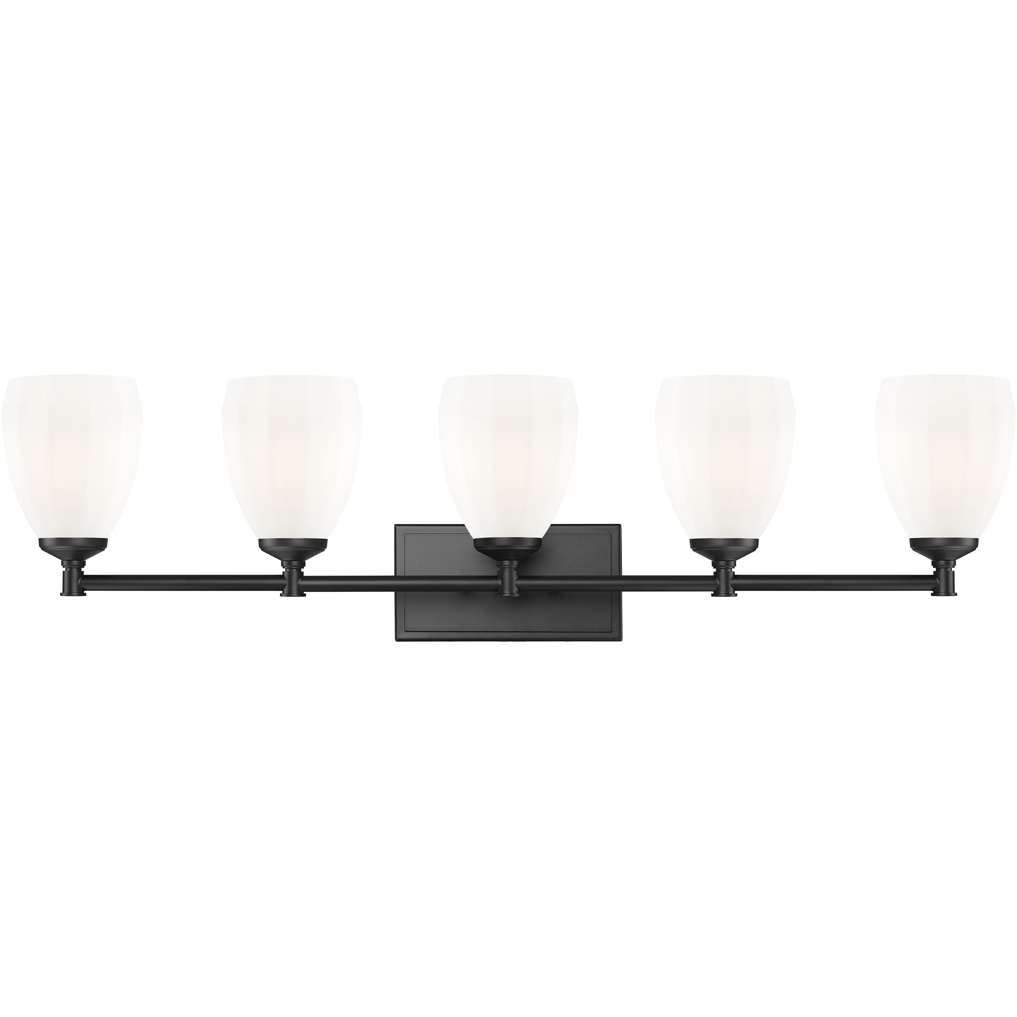 Oren 5 Light 38 inch Matte Black Bath Vanity Light Wall Light