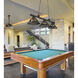 Cordon 3 Light 57.25 inch Matte Black Billiard Ceiling Light in Smoke Acrylic