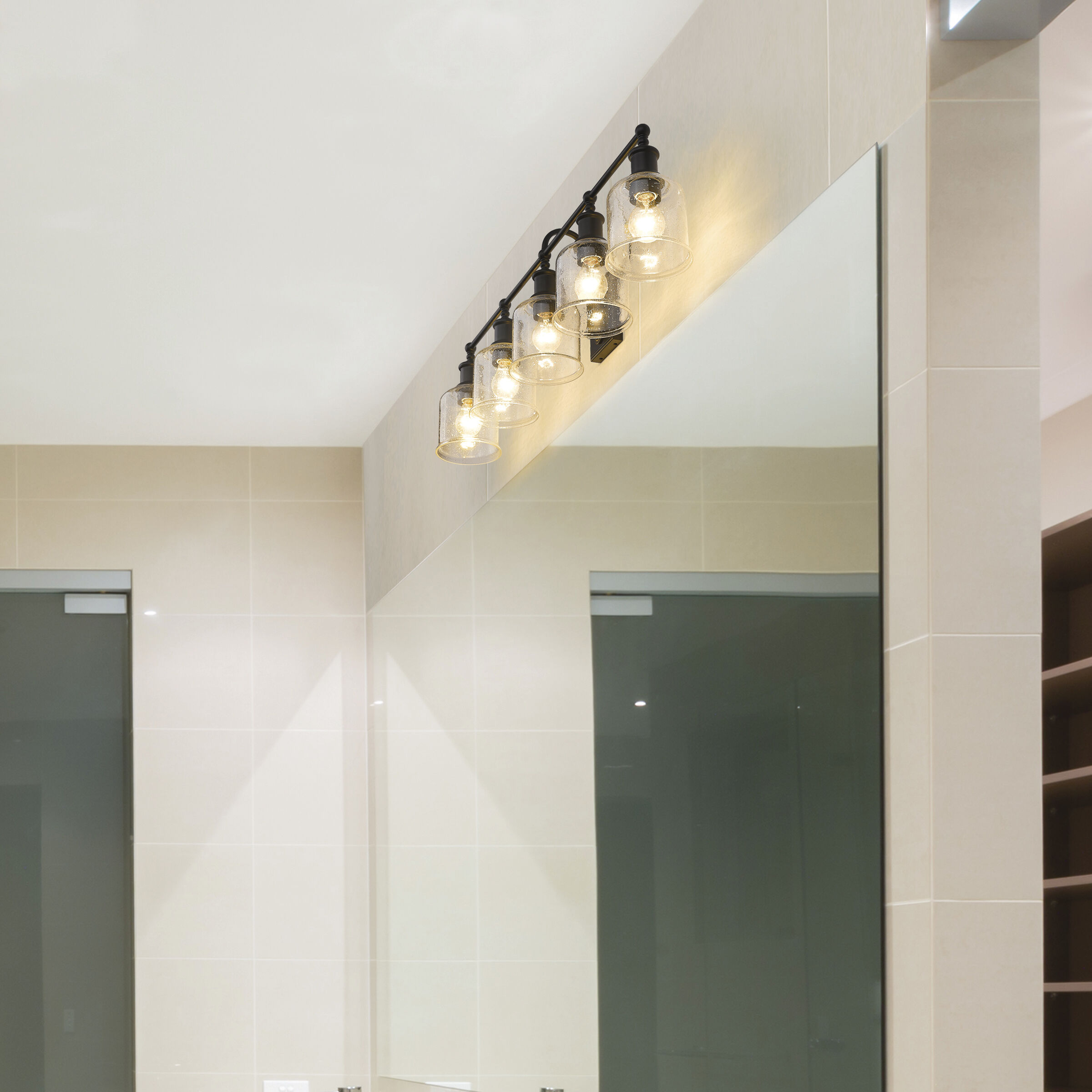 Bryant 5 Light 40.5 inch Matte Black Vanity Wall Light