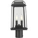 Millworks 2 Light 16.75 inch Black Outdoor Post Mount Fixture