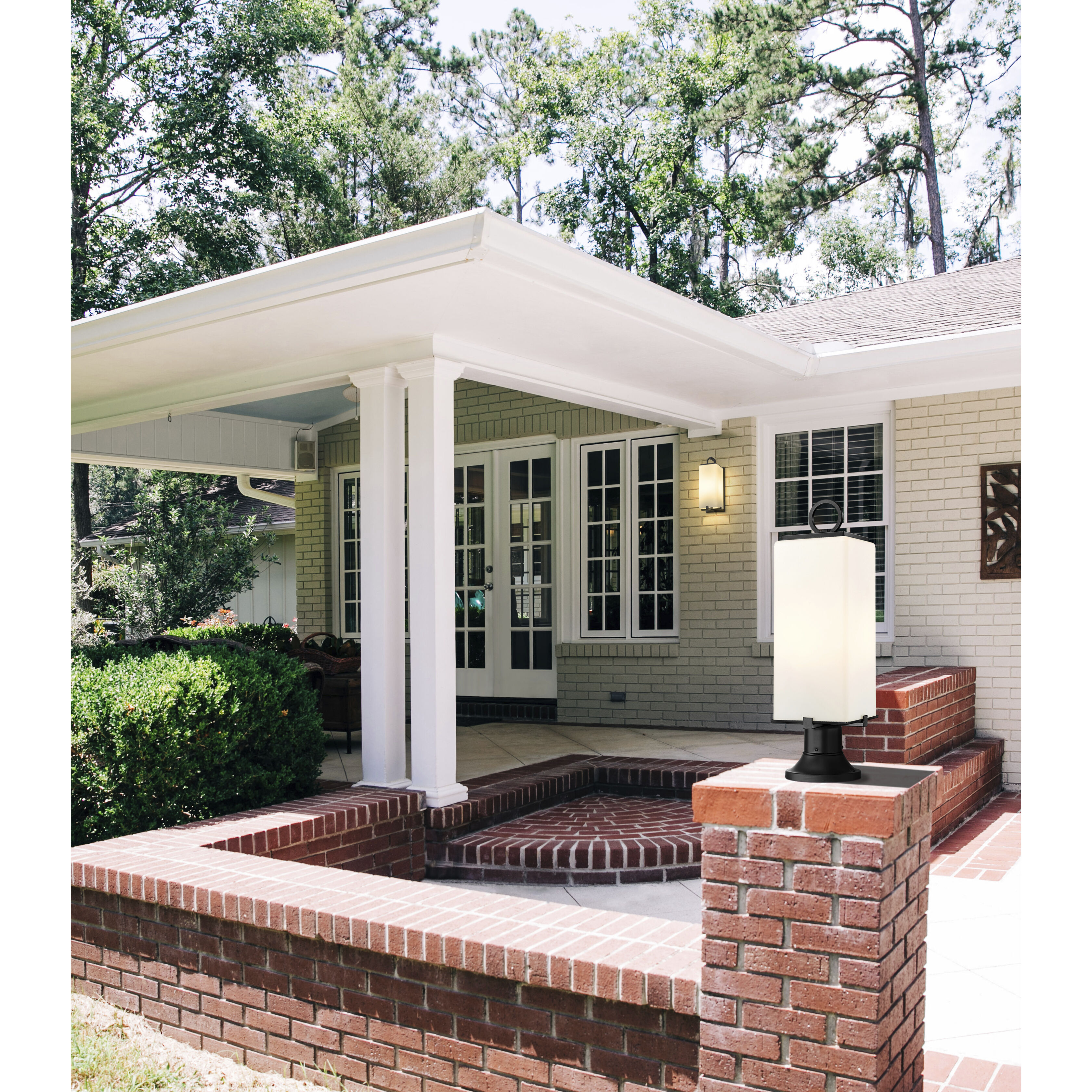 Sana 2 Light 22.25 inch Black Outdoor Pier Mounted Fixture