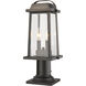 Millworks 2 Light 18.75 inch Oil Rubbed Bronze Outdoor Pier Mounted Fixture