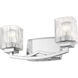 Zaid 2 Light 16 inch Chrome Vanity Wall Light