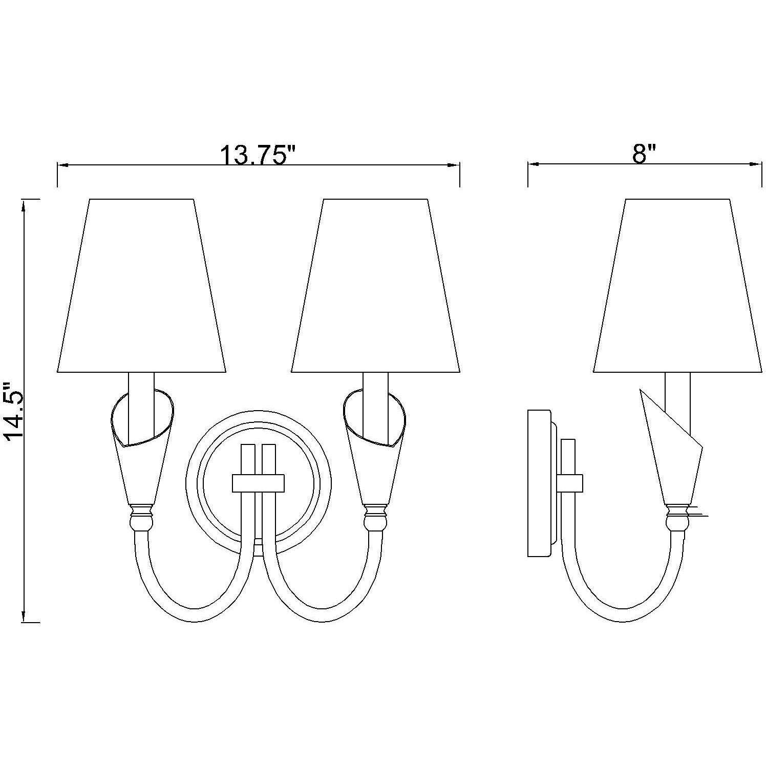 Claudelle Wall Sconce Wall Light in Matte Black and Modern Gold
