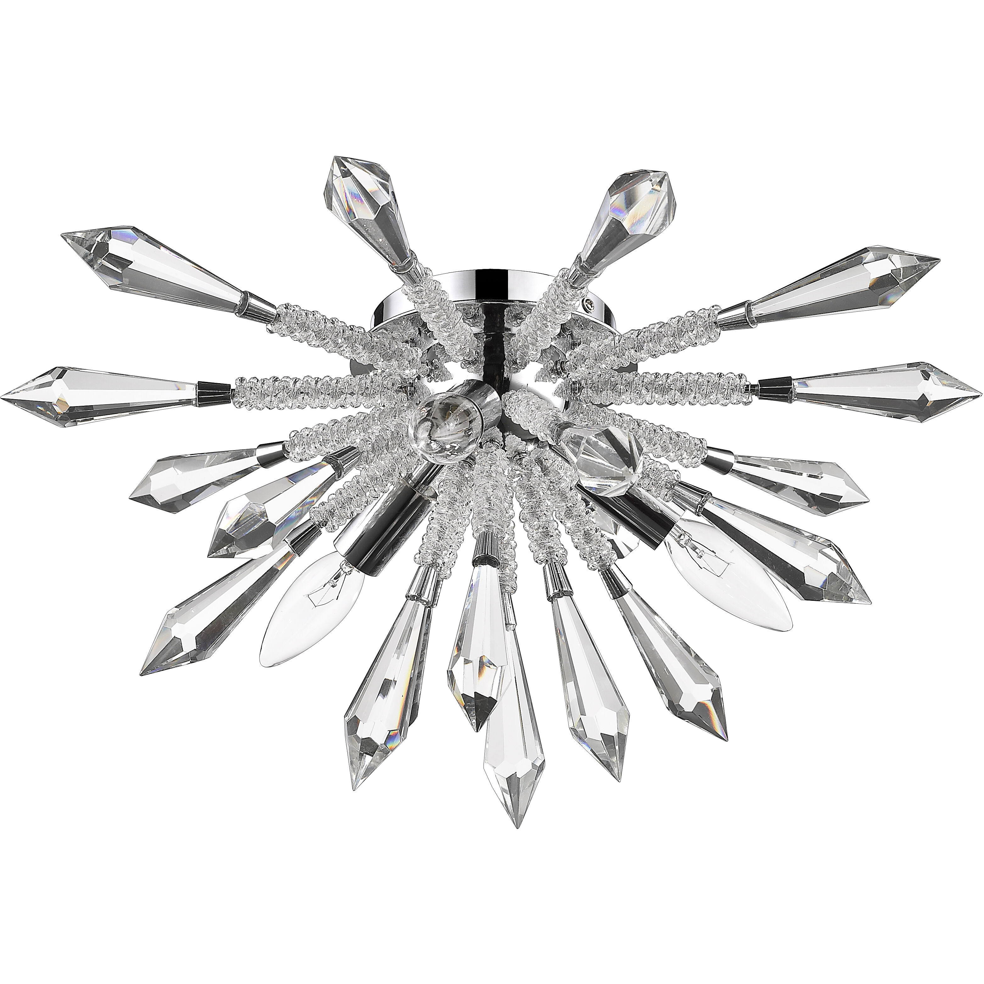 Soleia 3 Light 18 inch Chrome Flush Mount Ceiling Light