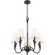Claudelle 5 Light 24 inch Matte Black Chandelier Ceiling Light