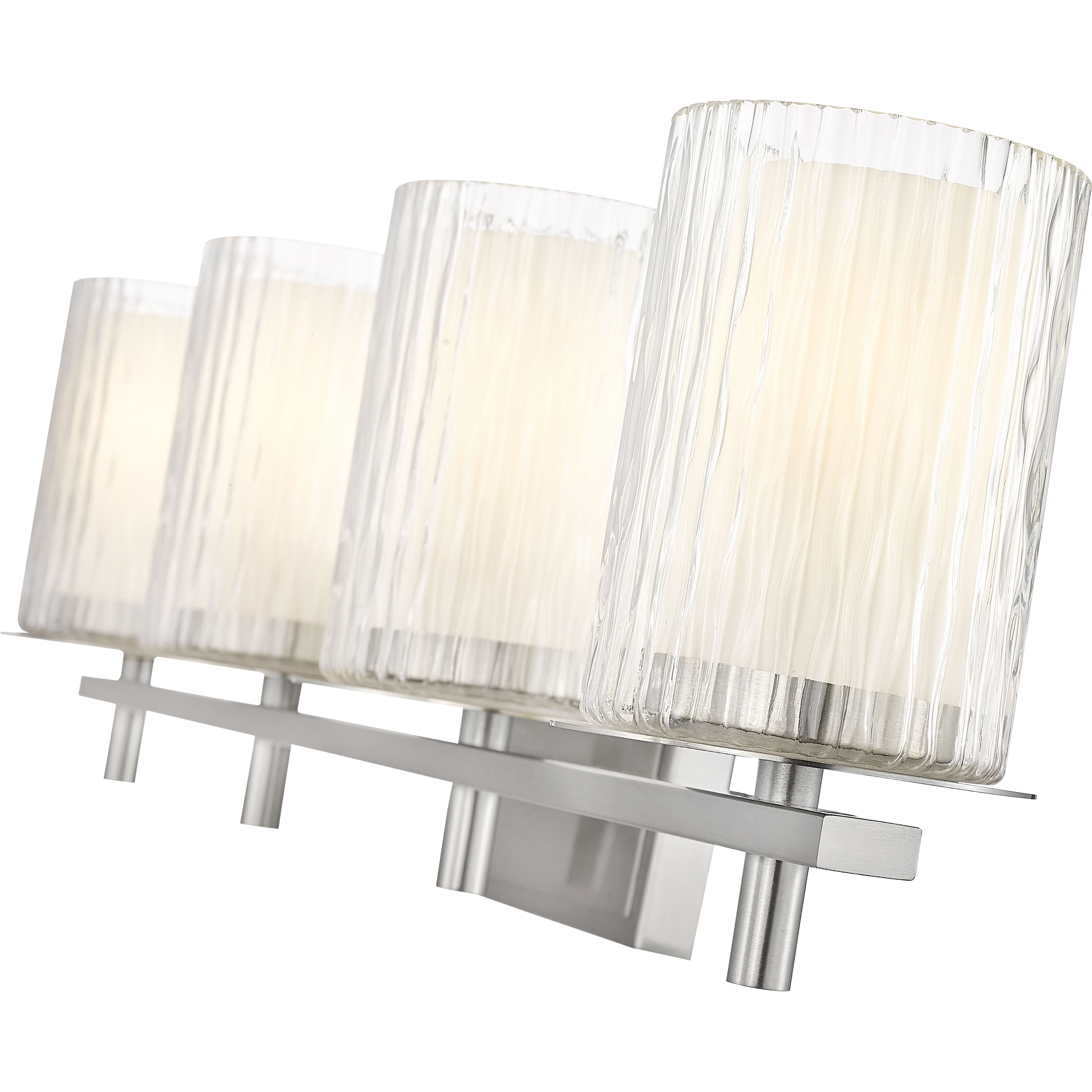 Grayson 4 Light 31 inch Brushed Nickel Vanity Wall Light