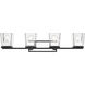 Bleeker Street 33 X 6.5 X 7.5 inch Matte Black and Chrome Vanity