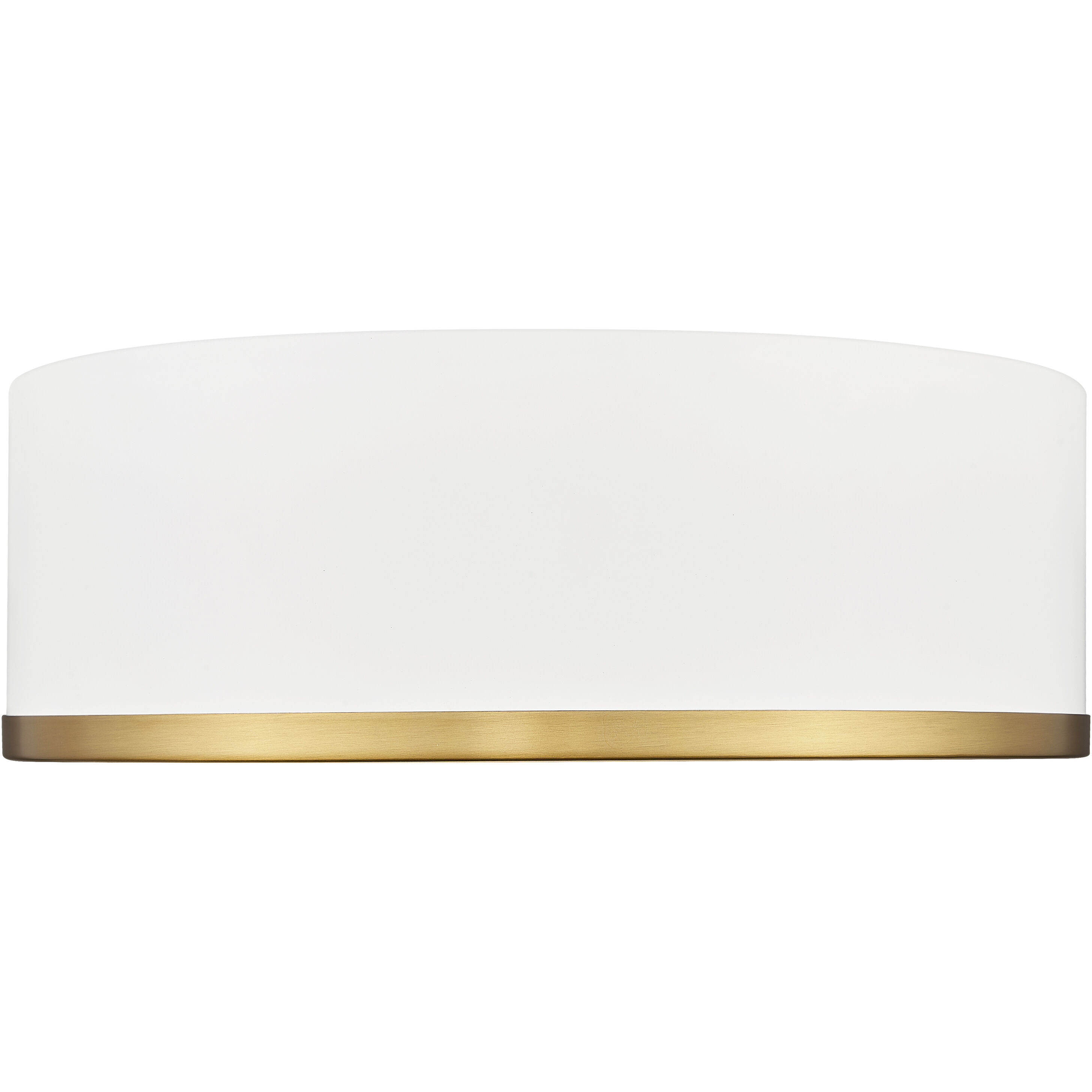 Bradley LED 12.25 inch Matte White and Modern Gold Flush Mount Ceiling Light