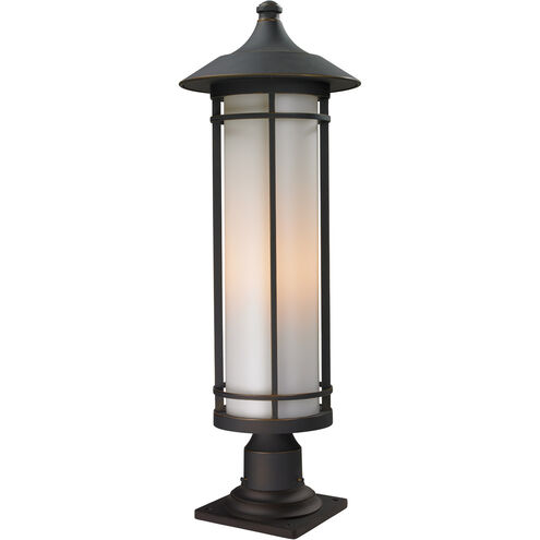 Woodland 1 Light 30 inch Oil Rubbed Bronze Outdoor Pier Mounted Fixture