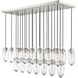 Arden 23 Light 54 inch Brushed Nickel Linear Chandelier Ceiling Light