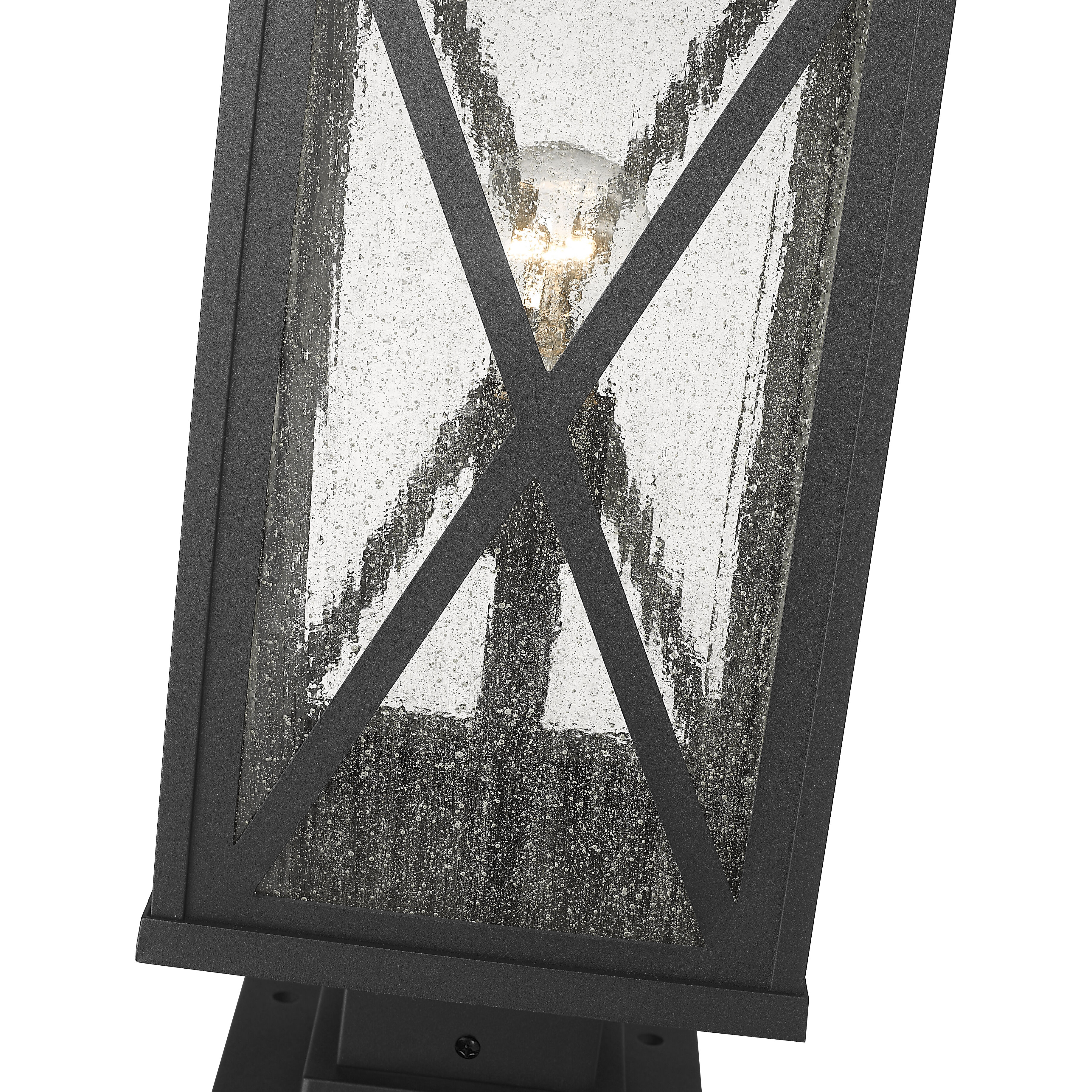 Brookside 1 Light 21.25 inch Black Outdoor Pier Mounted Fixture