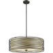 Zinnia 3 Light 18 inch Bronze Pendant Ceiling Light