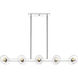 Marquee 10 Light 54 inch Chrome Linear Chandelier Ceiling Light