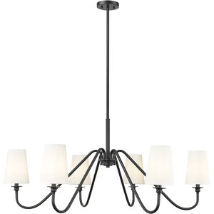 Gianna 6 Light 46.25 inch Matte Black Chandelier Ceiling Light