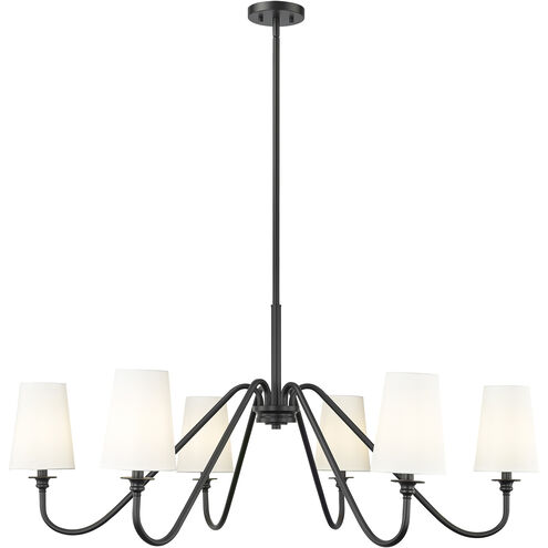 Gianna 6 Light 46.25 inch Matte Black Chandelier Ceiling Light