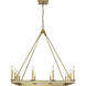 Barclay 12 Light 34 inch Olde Brass Chandelier Ceiling Light