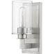 Savannah 1 Light 4.5 inch Brushed Nickel Wall Sconce Wall Light