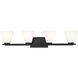 Annalise 4 Light 32 inch Matte Black Vanity Wall Light
