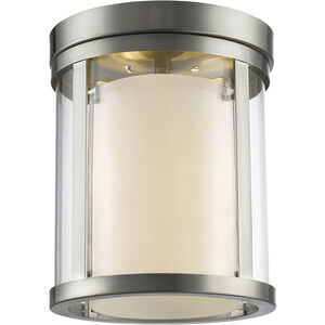 Willow 3 Light 9 inch Brushed Nickel Flush Mount Ceiling Light