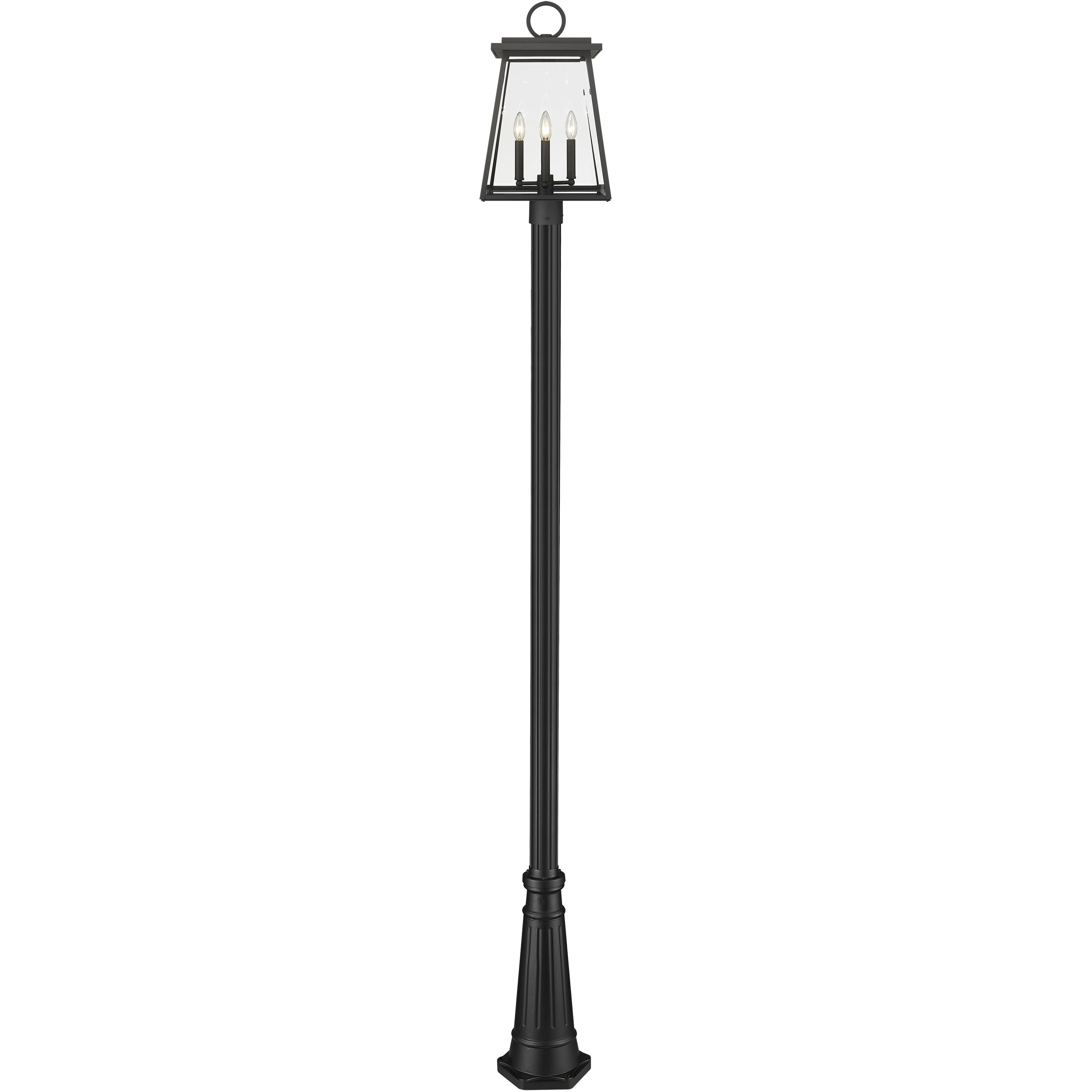 Broughton 4 Light 116.5 inch Black Outdoor Post Mounted Fixture