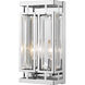 Mersesse 2 Light 3.5 inch Chrome Wall Sconce Wall Light in 2.86, Clear and Chrome