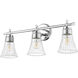 Belle 3 Light 24 inch Chrome Bath Vanity Light Wall Light