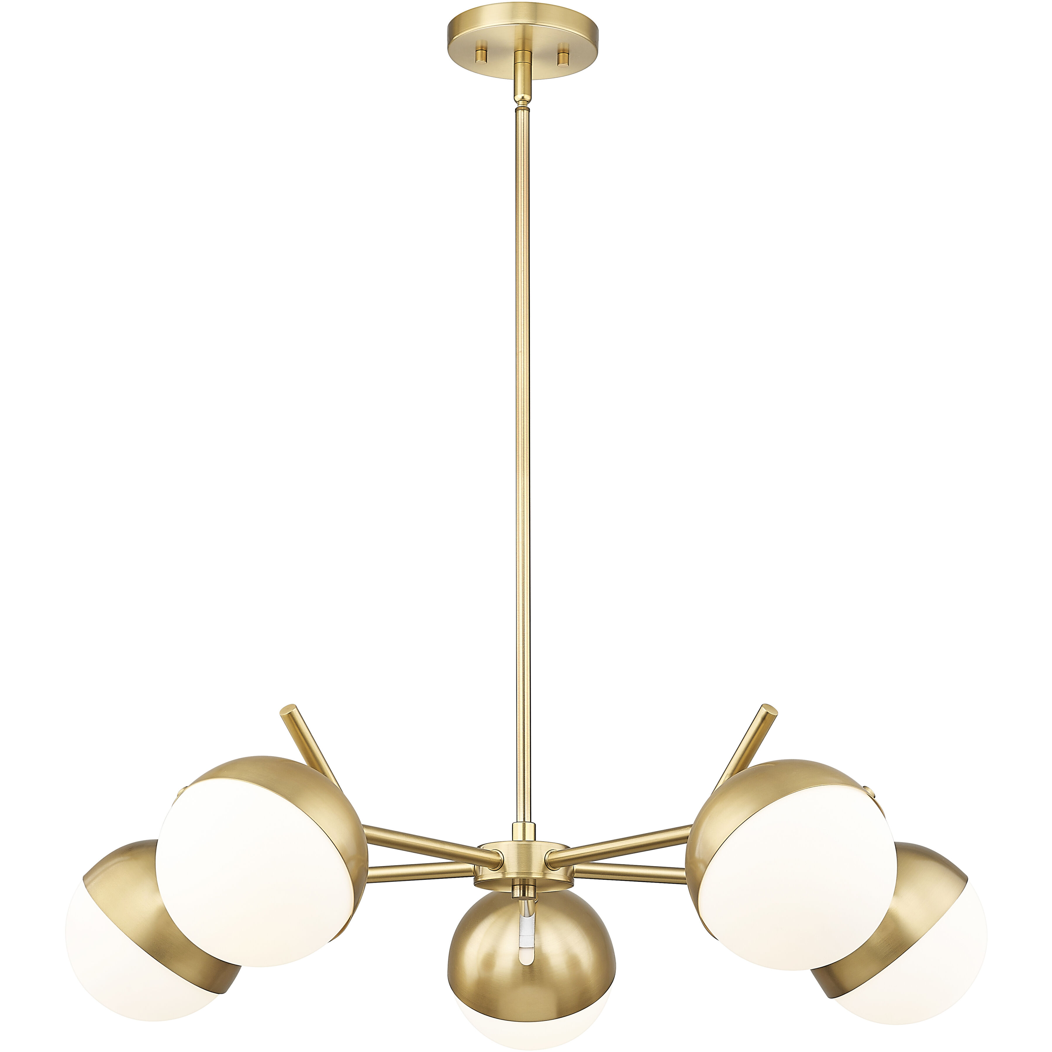 Realm Sphere 5 Light 32 inch Modern Gold Chandelier Ceiling Light