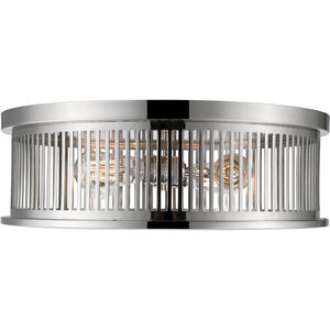 Camellia 4 Light 20 inch Polished Nickel Flush Mount Ceiling Light in Polished Nickel Steel