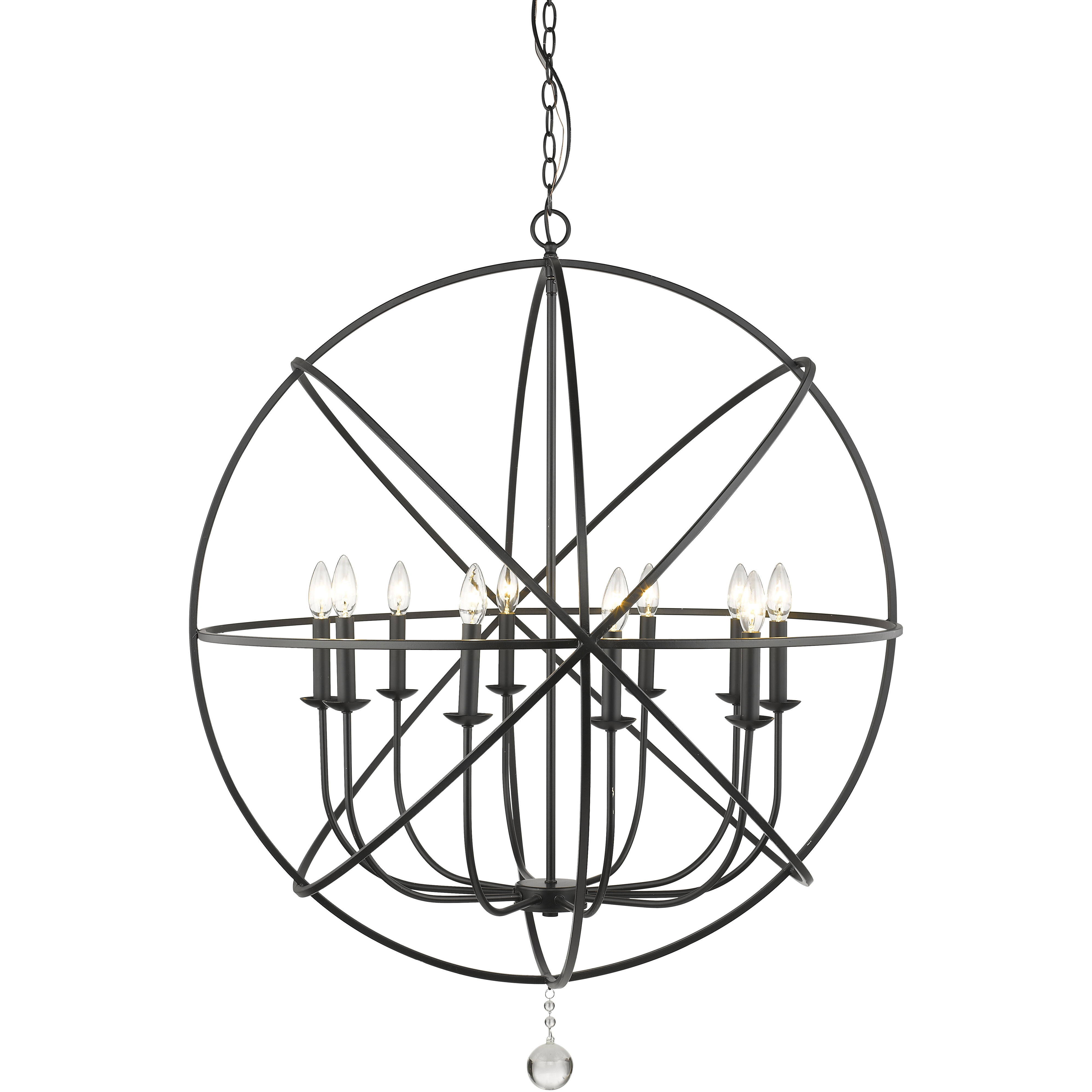 Tull 10 Light 36 inch Matte Black Chandelier Ceiling Light