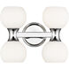 Artemis 4 Light 13 inch Chrome Vanity Wall Light