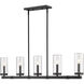 Marlow 5 Light 4.5 inch Matte Black Outdoor Linear Chandelier