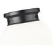 Gideon 1 Light 10 inch Matte Black Flush Mount Ceiling Light