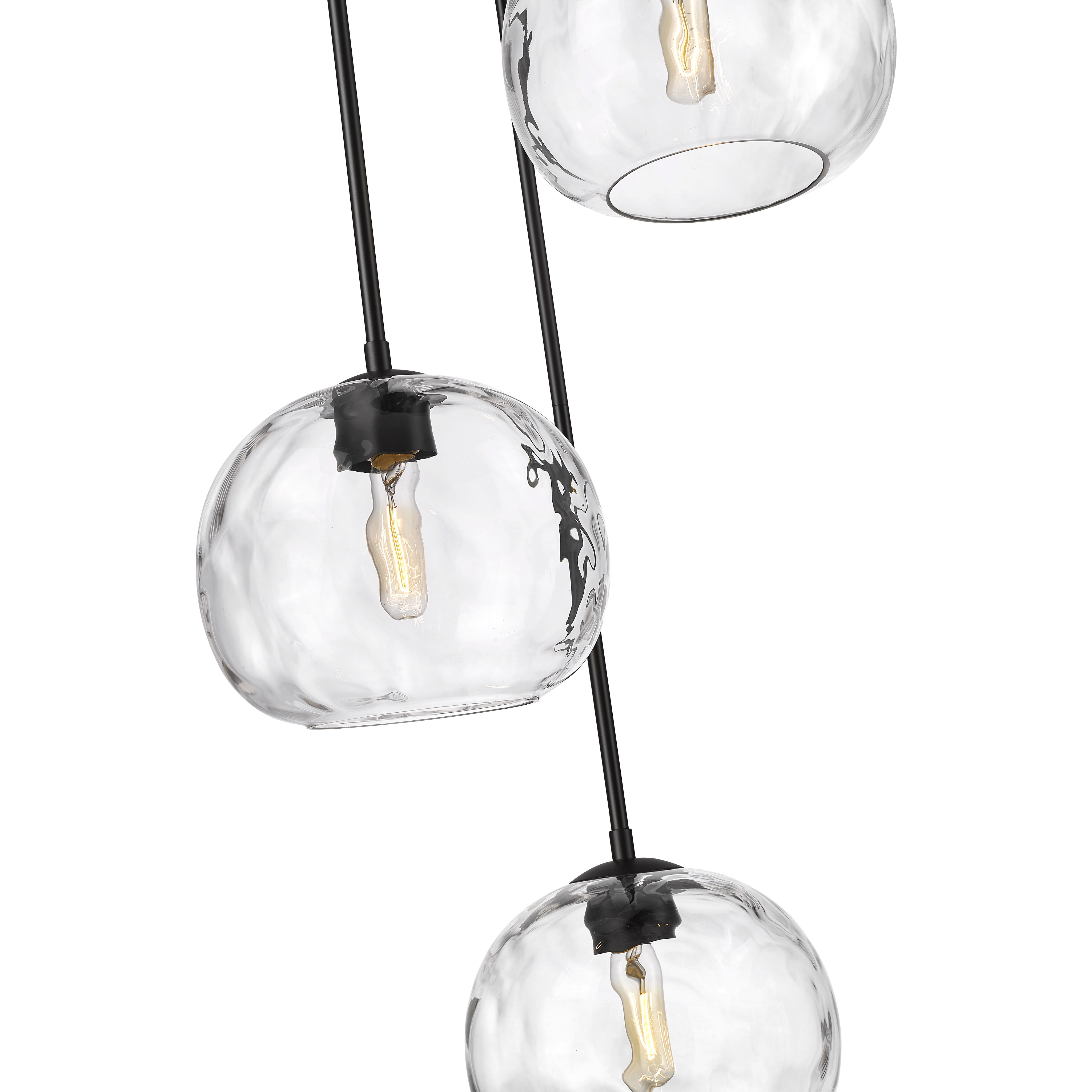 Chloe 3 Light 20 inch Matte Black Chandelier Ceiling Light