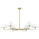 Leila 6 Light 63 inch Luxe Gold Chandelier Ceiling Light