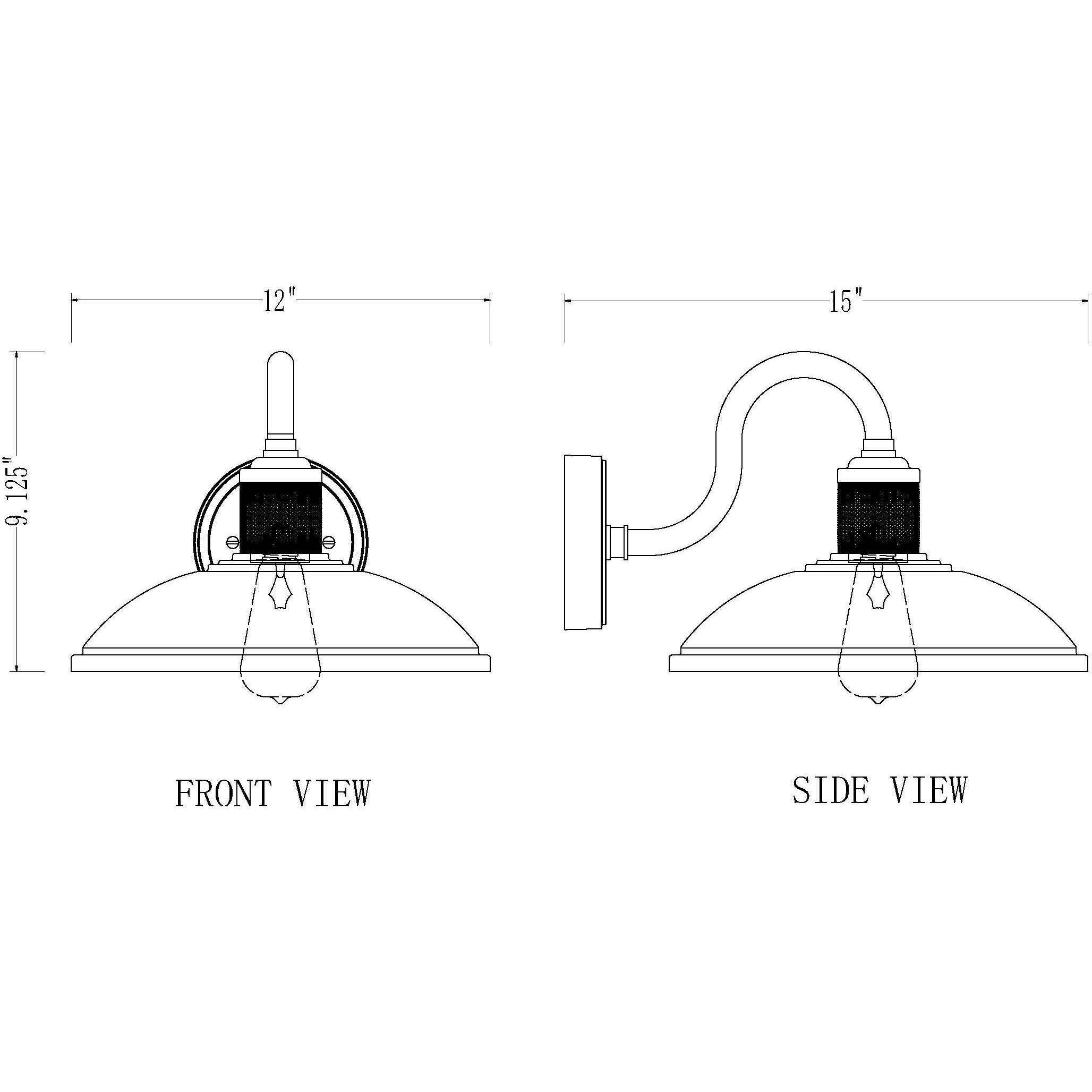 RLM 1 Light 9.25 inch Sand Black Outdoor Wall Light