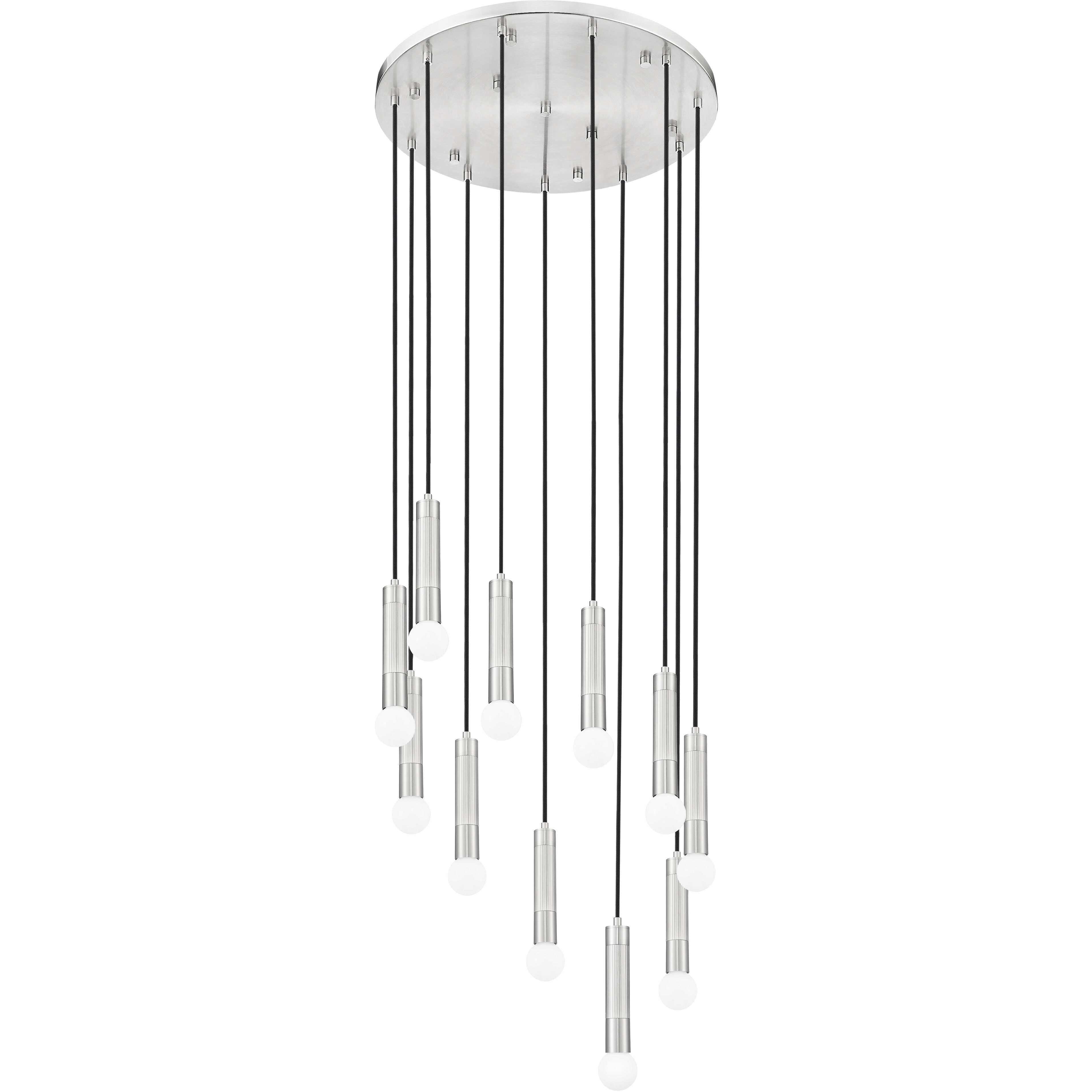 Stari 11 Light 24 inch Brushed Nickel Chandelier Ceiling Light