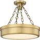 Anders 1 Light 15 inch Rubbed Brass Semi Flush Mount Ceiling Light