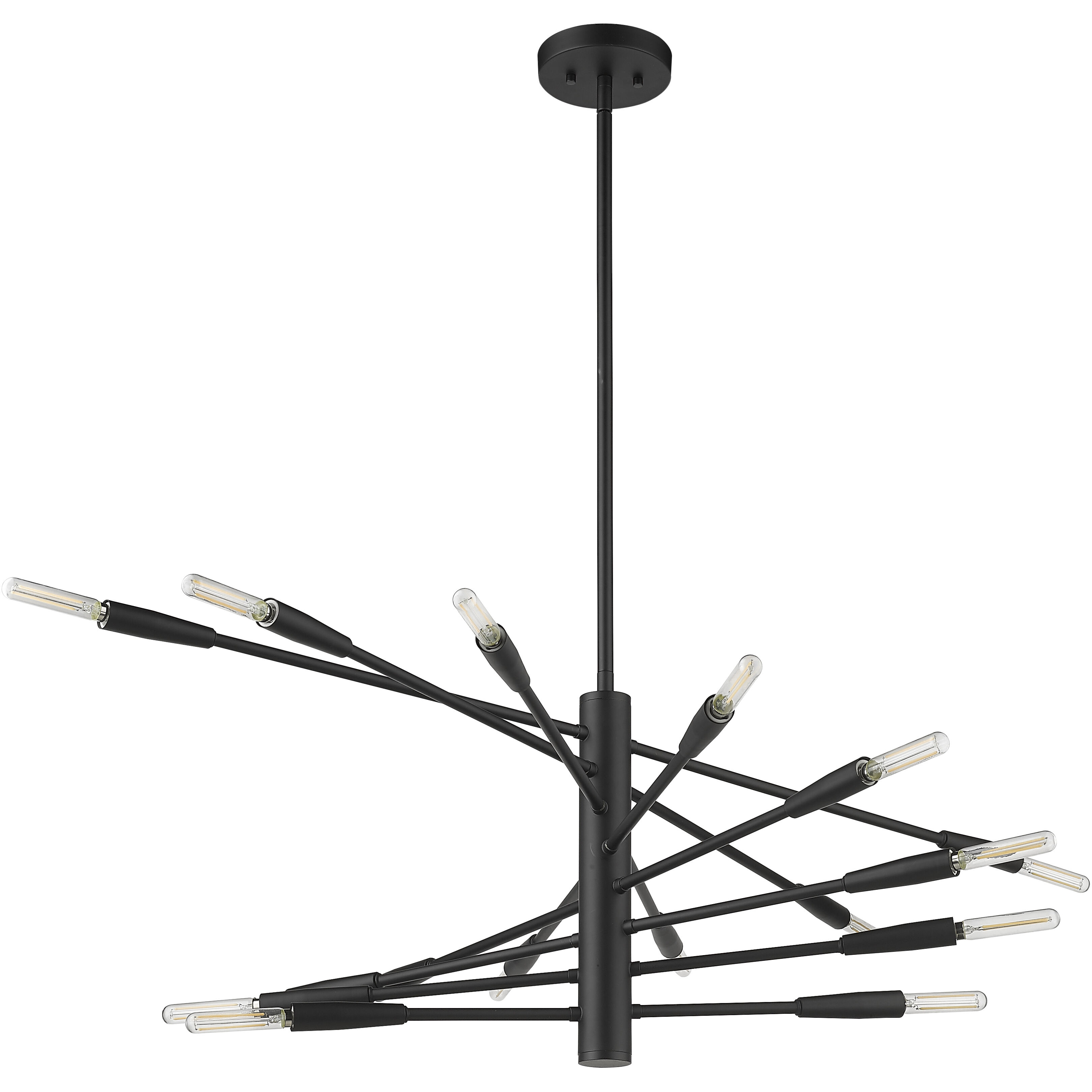 Ascension 16 Light 32 inch Matte Black Chandelier Ceiling Light